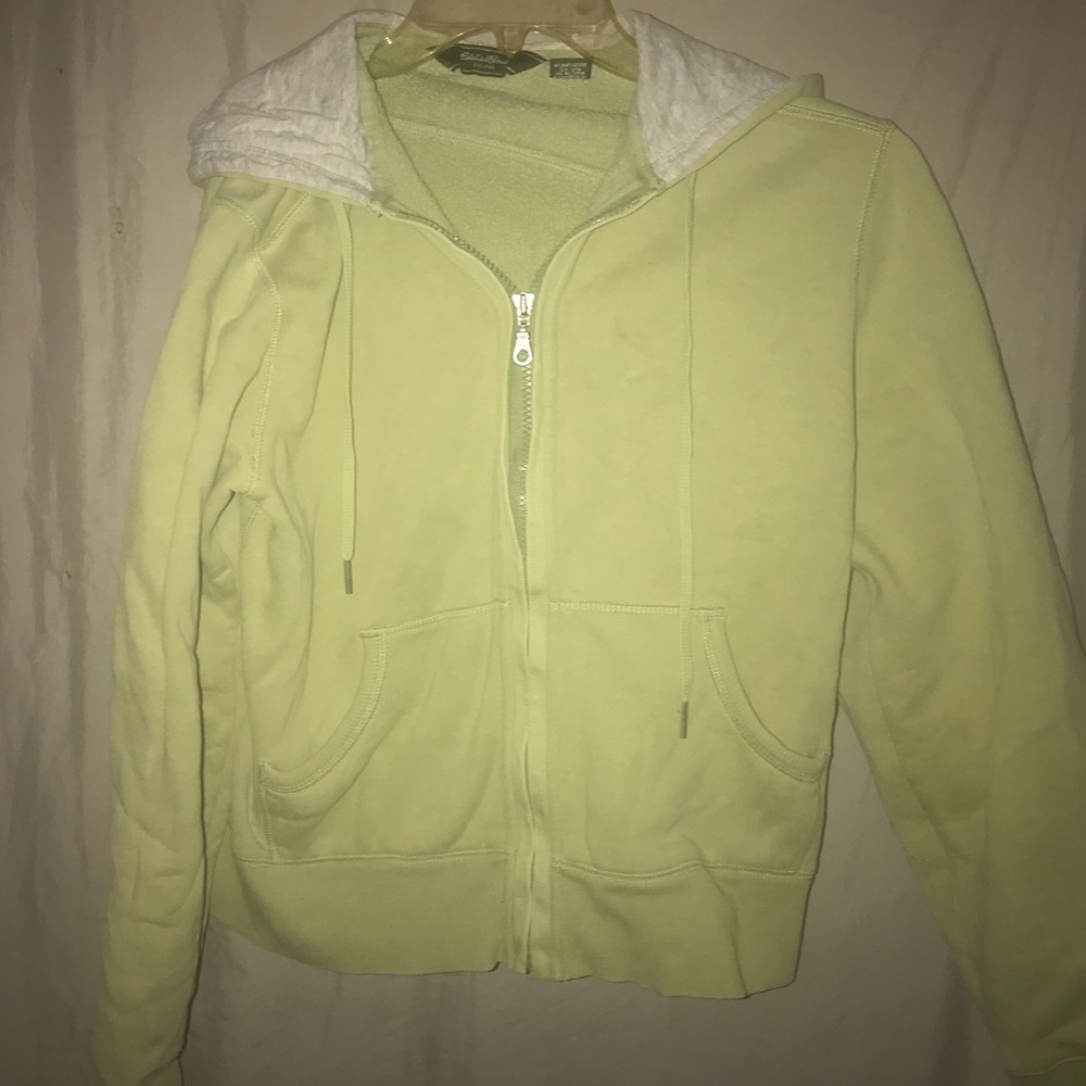 Eddie Bauer Light Sage Zip Up Hoodie Sweatshirt